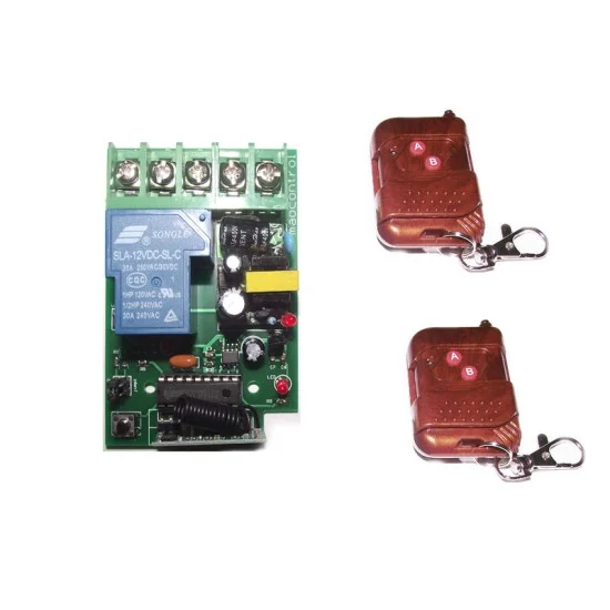 High power 1 Channel AC 110V-220V 30A RF radio remote control switch ...
