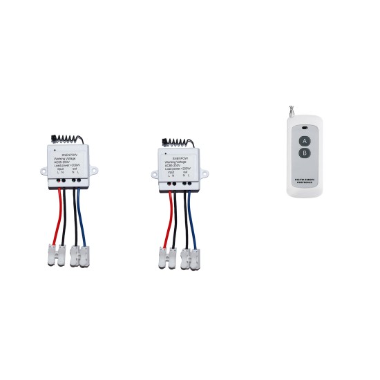 one to 2 independent receivers 1Channel 10amp  AC110V 220V power output RF Wireless Remote Control switch Raio Controller