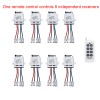 one to 8 independent receivers 1Channel 10amp  AC110V 220V power output RF Wireless Remote Control switch Raio Controller