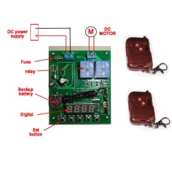 1Ch DC motor forward and reverse timing function RF Wireless Remote Control Radio Controller