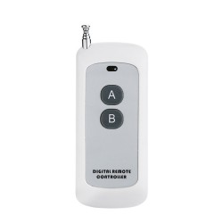 300m / 900ft (theoretically) 2 button remote