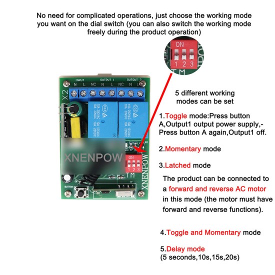 2 Channel AC 110V 220V Power out  RF Wireless Remote Control Radio Controller