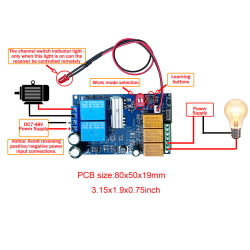 PWM DC Motor Speed Remote Control Switch Forward and Reverse, DC 9V 12V 24V 36V 48V 7Amp for Train Model Railway Model led Control