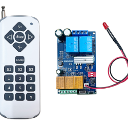 PWM DC Motor Speed Remote Control Switch Forward and Reverse, DC 9V 12V 24V 36V 48V 7Amp for Train Model Railway Model led Control