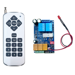 PWM DC Motor Speed Remote Control Switch Forward and Reverse, DC 9V 12V 24V 36V 48V 7Amp for Train Model Railway Model led Control