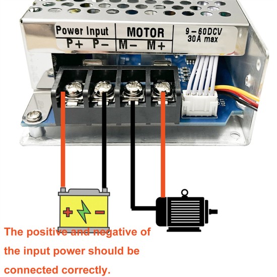 PWM DC Motor Speed Controller Voltage Display with Forward and Reverse switches 9V 12V 24V 36V 48V