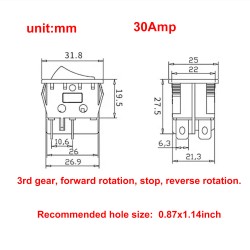PWM DC Motor Speed Controller Voltage Display with Forward and Reverse switches 9V 12V 24V 36V 48V